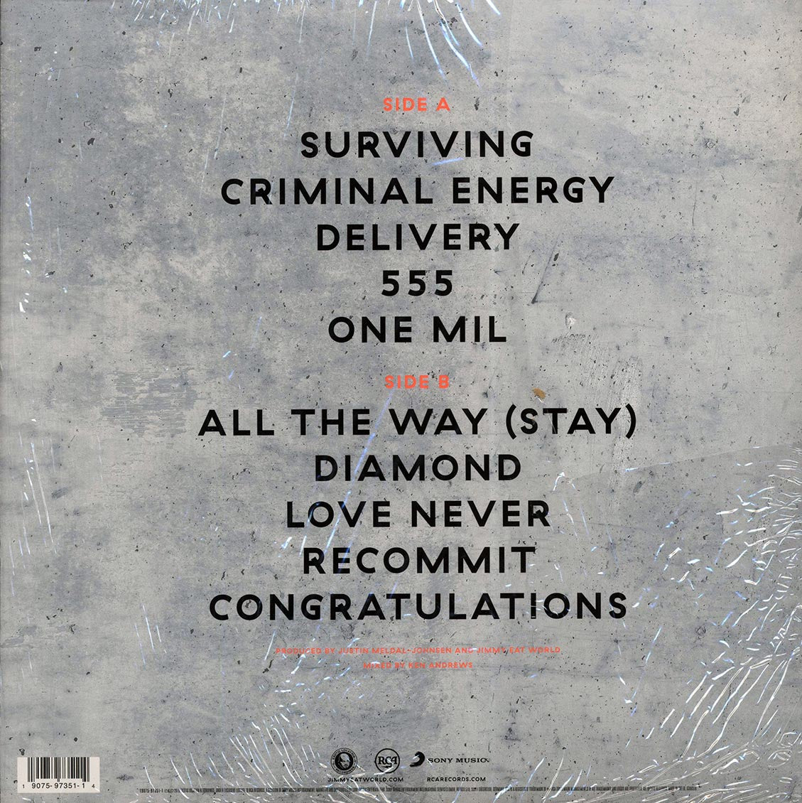 Jimmy Eat World - Surviving Vinyl Record