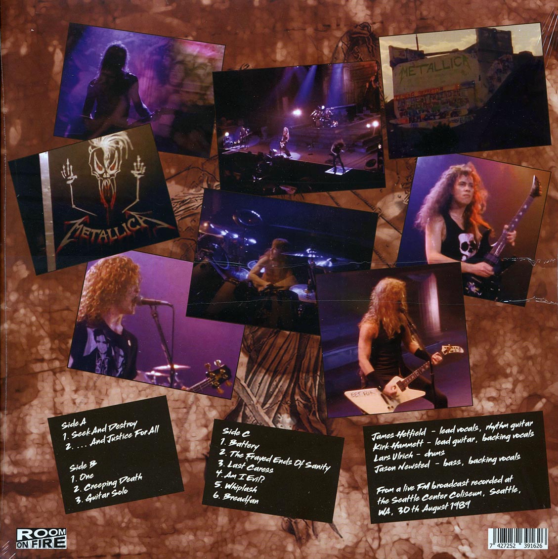 Metallica Seattle '89 Volume 2: The Classic Washington State Broadcast ltd. ed. 2xLP white Vinyl Record