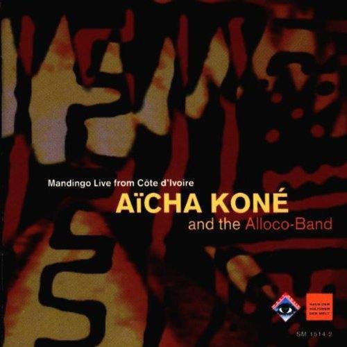 the album cover for Aicha Kone and the Alloco-Band - Mandingo Live from the Ivory Coast