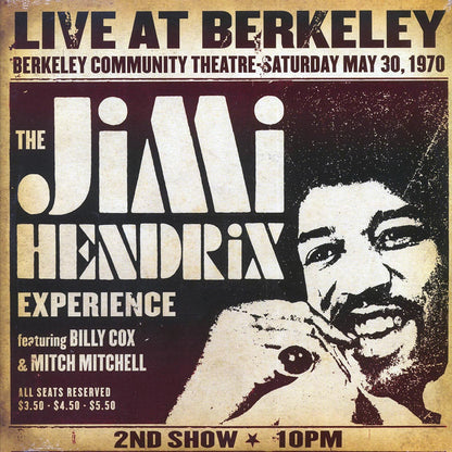 The Jimi Hendrix Experience Live At Berkeley: Berkeley Community Theatre Saturday May 30, 1970 Vinyl Record