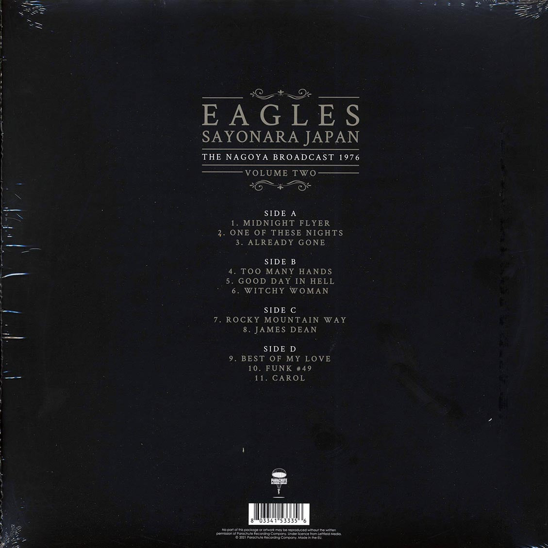 Eagles - Sayonara Japan Volume 2: The Nagoya Broadcast 1976 (2xLP) Vinyl Record