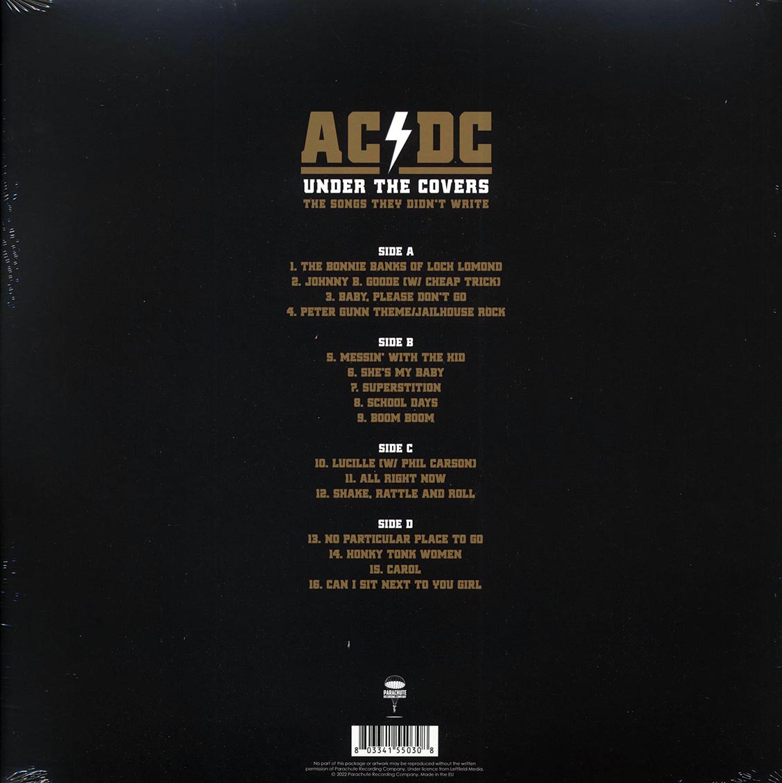 ACDC Under The Covers: The Songs They Didn't Write 2xLP Vinyl Record