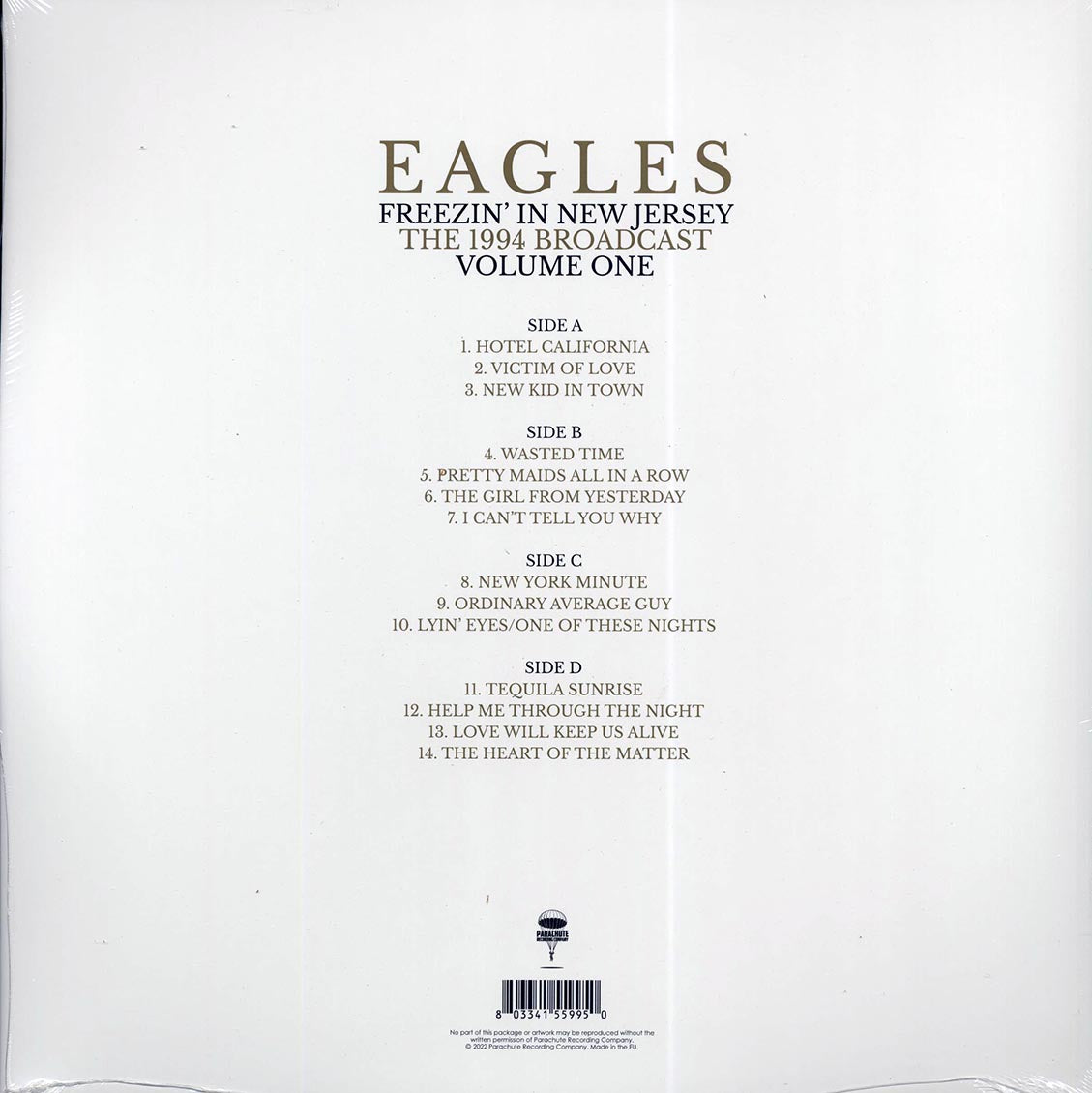 Eagles - Freezin' In New Jersey Volume 1 (2xLP) Vinyl Record