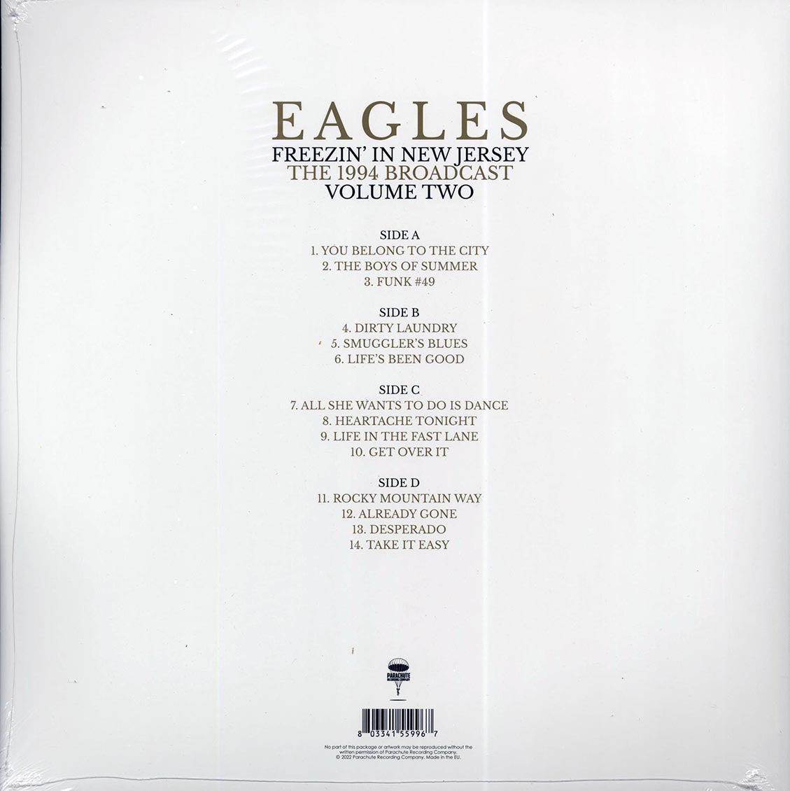 Eagles - Freezin' In New Jersey Volume 2 (2xLP) Vinyl Record