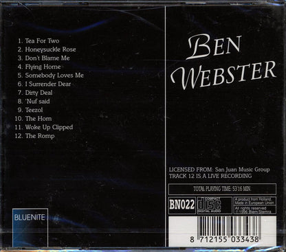 Ben Webster - Ben Webster Music CD