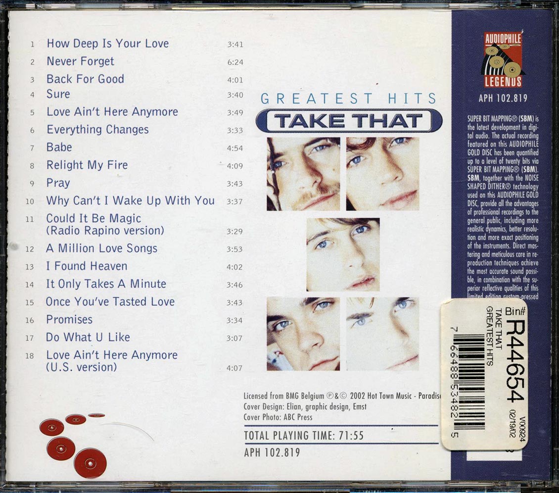Take That - Greatest Hits (gold CD) Music CD