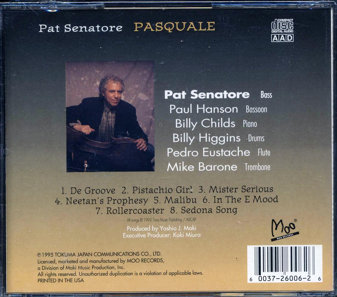 Pat Senatore - Pasquale Music CD