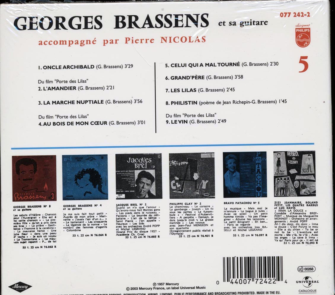 George Brassens - George Brassens No. 5 Music CD