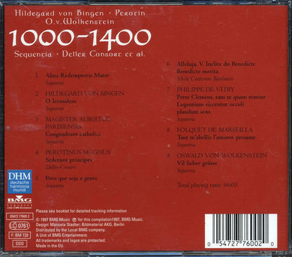 Hildegard Von Bingen, Perotin, Oswald Von Wolkenstein, Sequentia, Deller Consort - 1000-1400 Music CD