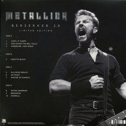 Metallica Berserker 2.0 Copenhagen, Denmark, 27th November 1996 ltd. ed. 2xLP splatter Vinyl Record