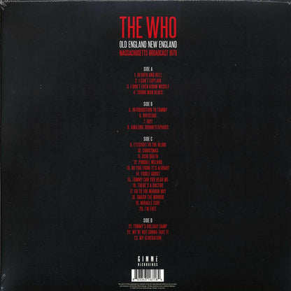 The Who Old England New England: Massachusettes Broadcast 1970 2xLP Vinyl Record