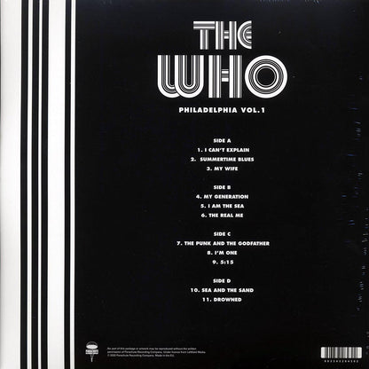 The Who Philadelphia Volume 1: 1973 Broadcast Quadrophenia Tour 2xLP Vinyl Record