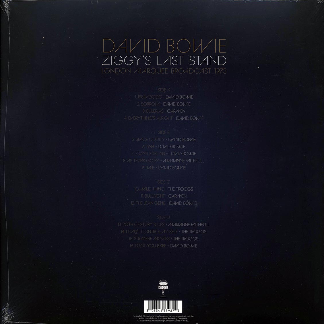 David Bowie - Ziggy's Last Stand: London Marquee Broadcast 1973 (2xLP) Vinyl Record