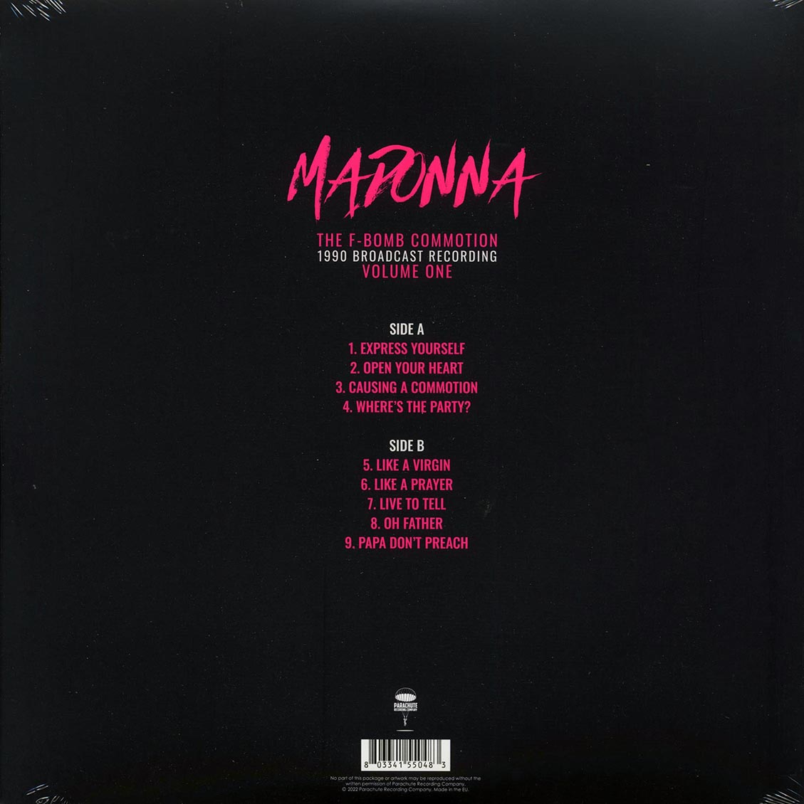 Madonna - The F-bomb Commotion Volume 1: 1990 Broadcast Recording Vinyl Record