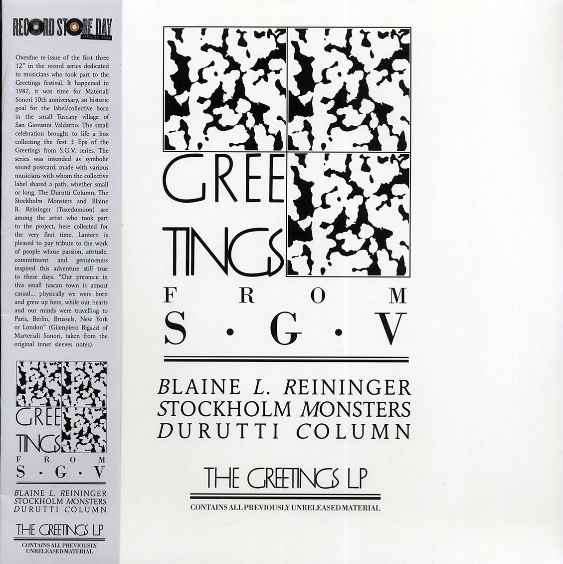 Blaine L Reininger, Stockholm Monsters, The Durutti Column - Greetings From SGV Vinyl Record