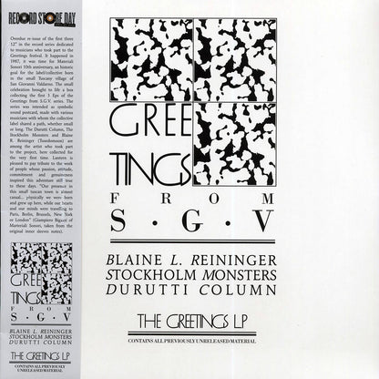 Blaine L Reininger, Stockholm Monsters, The Durutti Column - Greetings From SGV Vinyl Record
