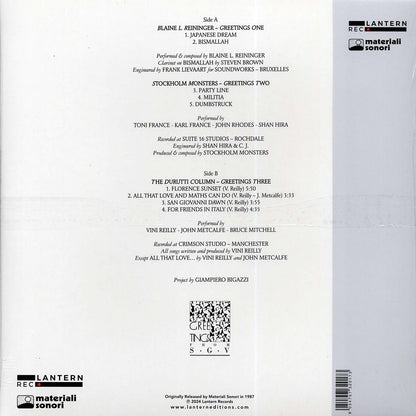 Blaine L Reininger, Stockholm Monsters, The Durutti Column - Greetings From SGV Vinyl Record