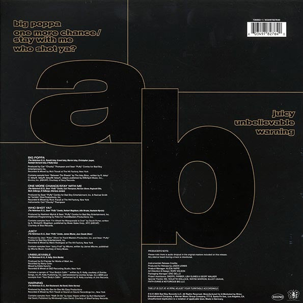 The Notorious BIG Ready To Die Instrumentals Vinyl Record