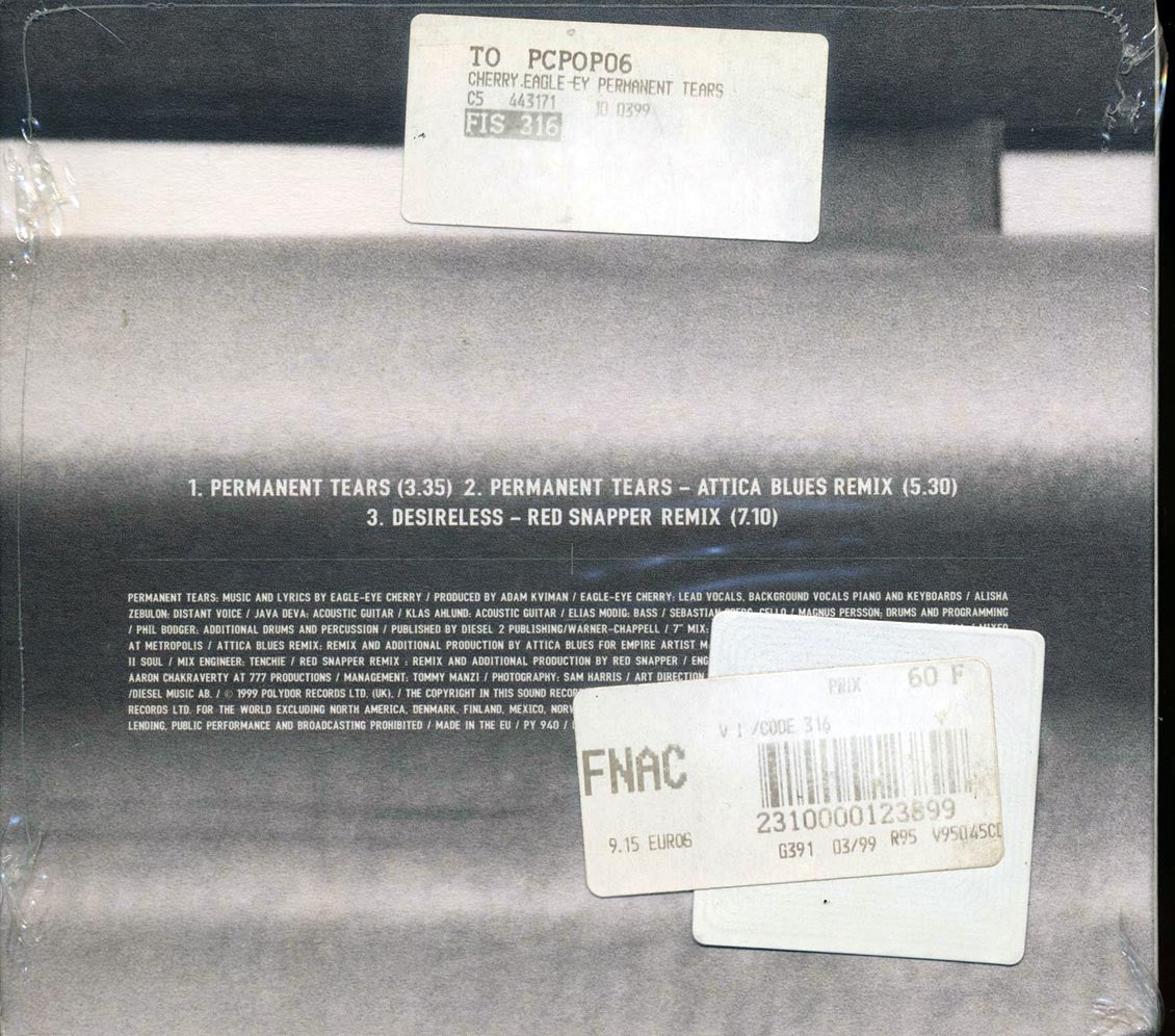 Eagle-Eye Cherry - Permanent Tears Music CD