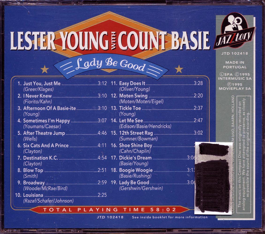 Lester Young, Count Basie - Lady Be Good Music CD