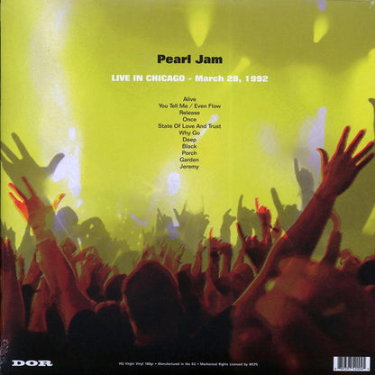 Pearl Jam Live In Chicago March 28, 1992 180g red Vinyl Record