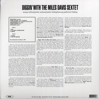 Miles Davis Sextet - Diggin' With Miles Davis Sextet (180g) Vinyl Record