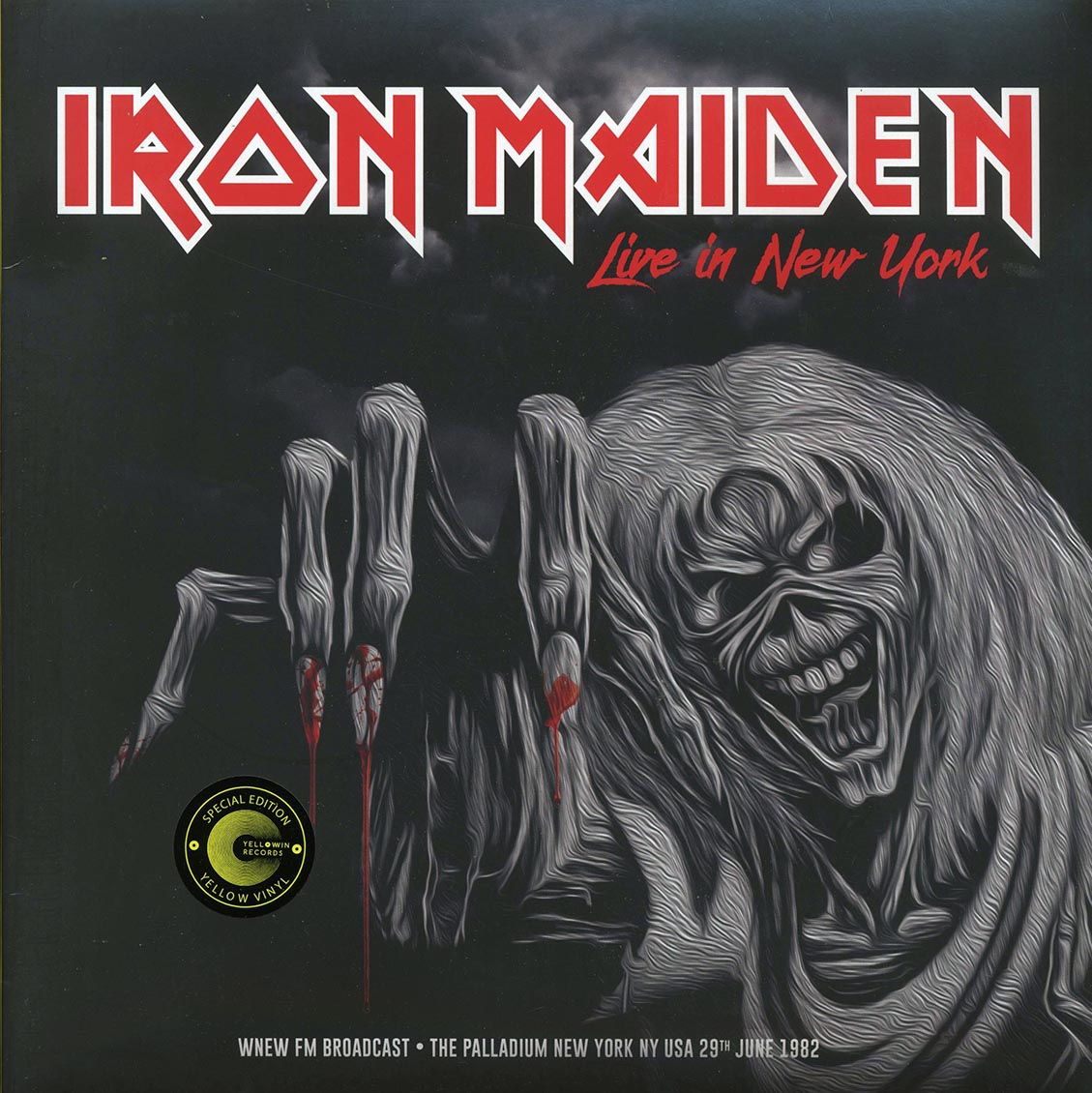 Iron Maiden Live In New York: The Palladium New York, June 29th 1982 yellow Vinyl Record