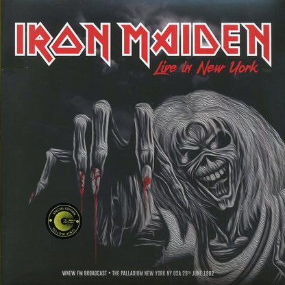 Iron Maiden Live In New York: The Palladium New York, June 29th 1982 yellow Vinyl Record