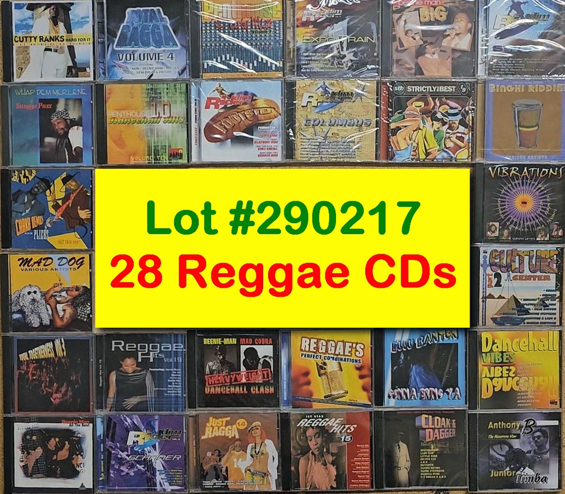Luciano, Cutty Ranks, Sizzla, Dennis Brown, Morgan Heritage, Michael Rose, Bushman, Etc. - Lot #290217: 28 Reggae CDs (NEW/SEALED) Music CD