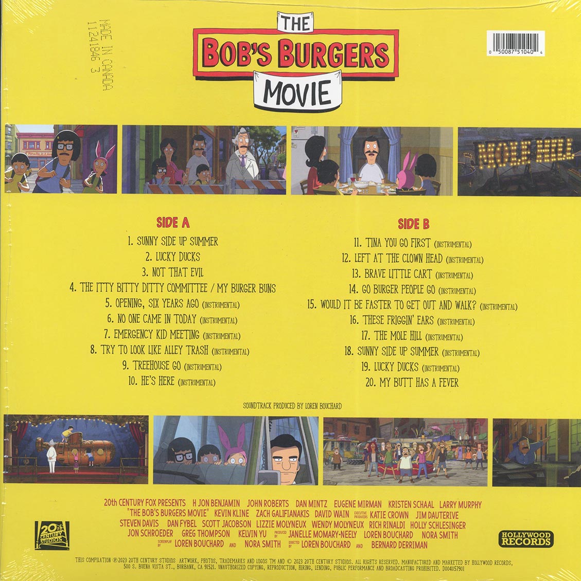 Bob's Burgers - The Bob's Burgers Movie (yellow vinyl) Vinyl Record