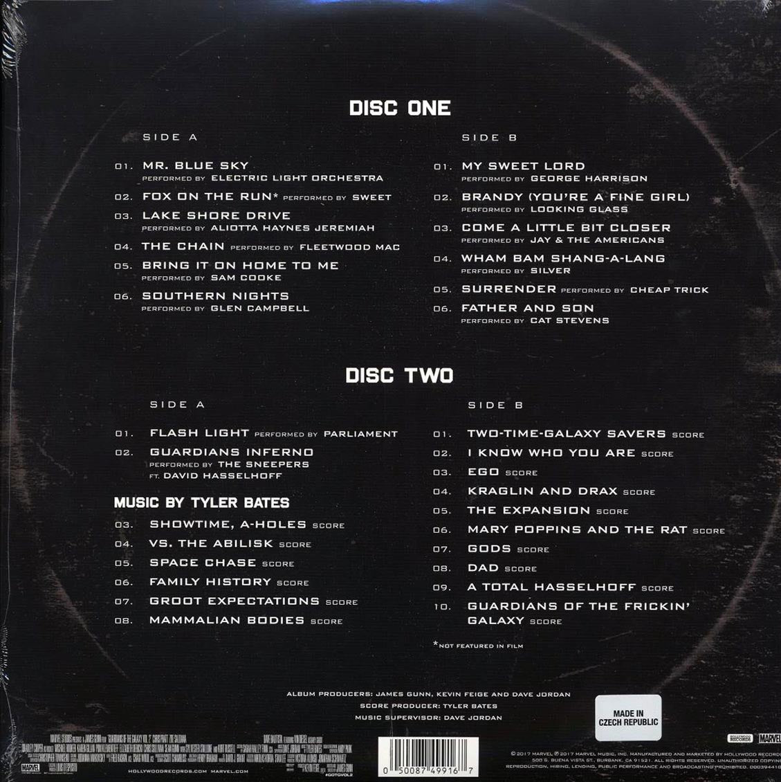 Electric Light Orchestra, Cheap Trick, Parliament, Fleetwood Mac, Etc. Guardians Of The Galaxy Volume 2: Deluxe Edition ltd. ed. 2xLP orange Vinyl Record