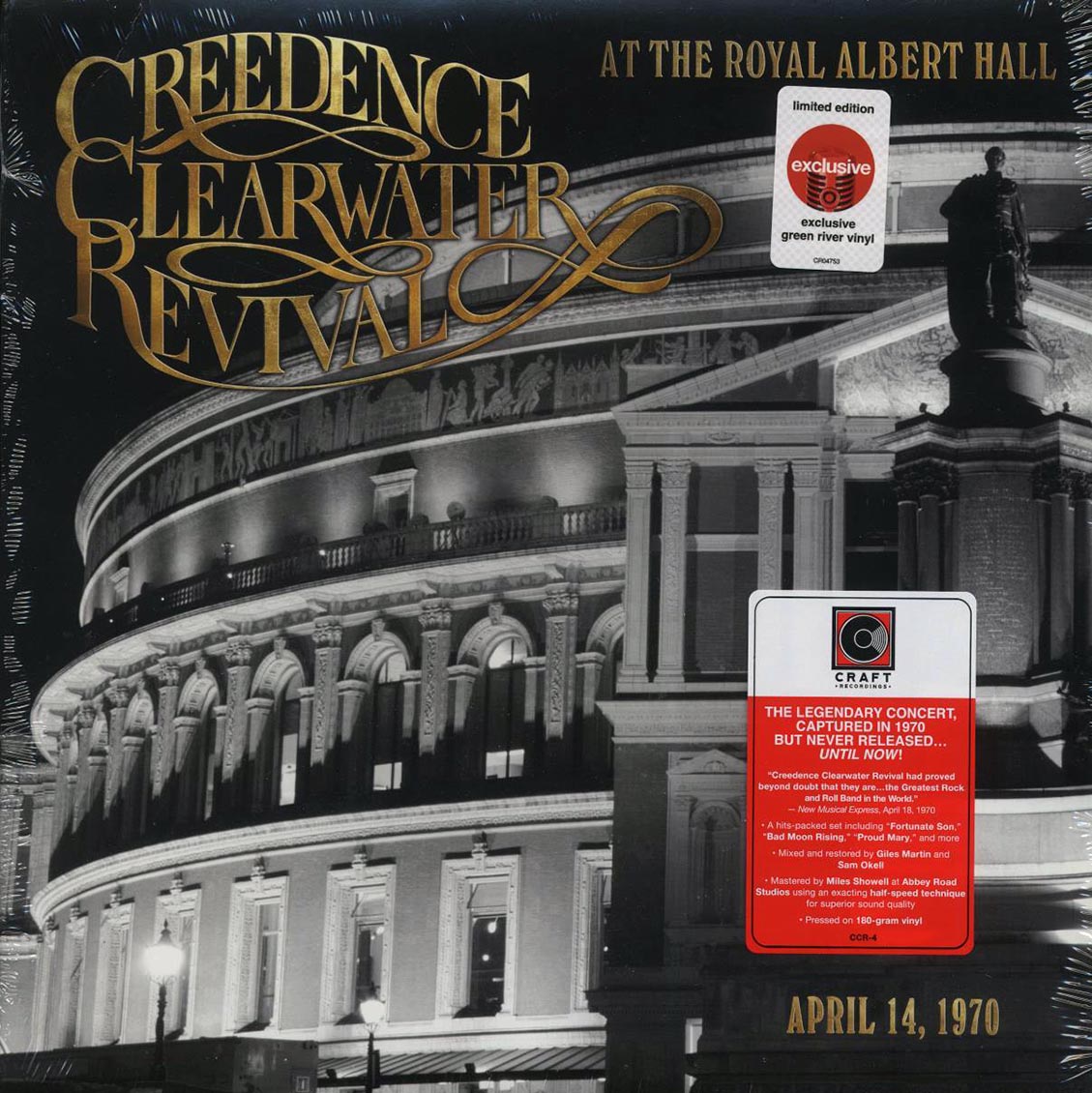 Creedence Clearwater Revival - At The Royal Albert Hall, April 14, 1970 (green vinyl) Vinyl Record