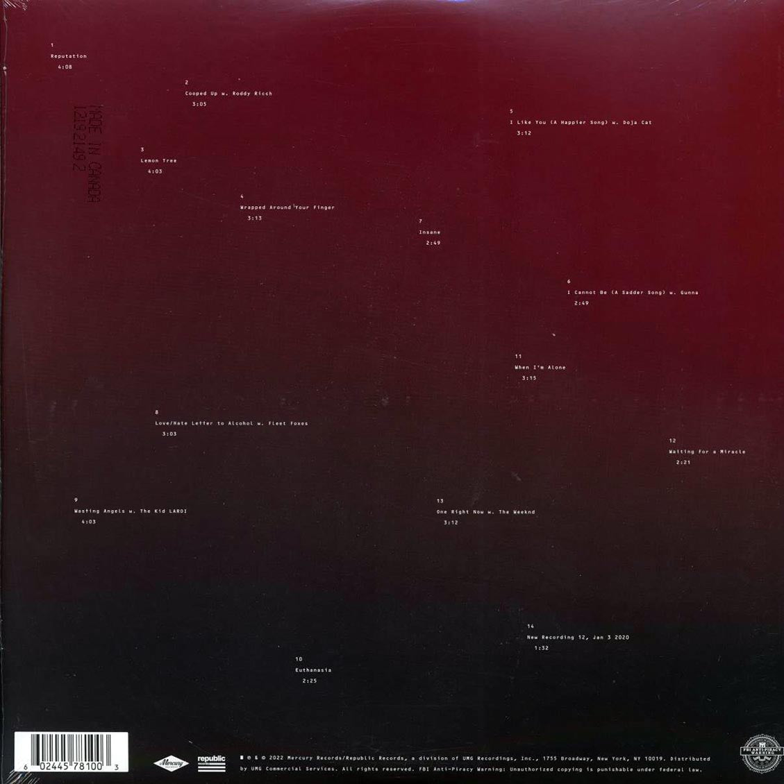 Post Malone - Twelve Carat Toothache (2xLP) (blue vinyl) Vinyl Record
