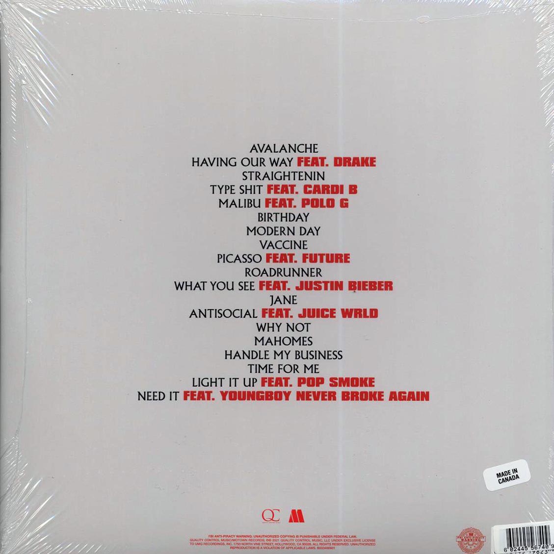 Migos - Culture III (ltd. ed.) (2xLP) (white vinyl) Vinyl Record