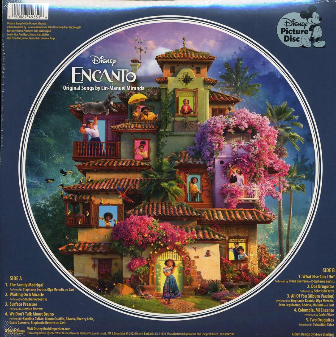 Various - Encanto: Original Songs By Lin-Manuel Miranda (Disney) (picture disc) Vinyl Record
