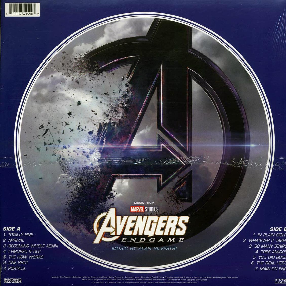 Alan Silverstri Avengers: Endgame Original Motion Picture Soundtrack diecut jacket picture disc Vinyl Record
