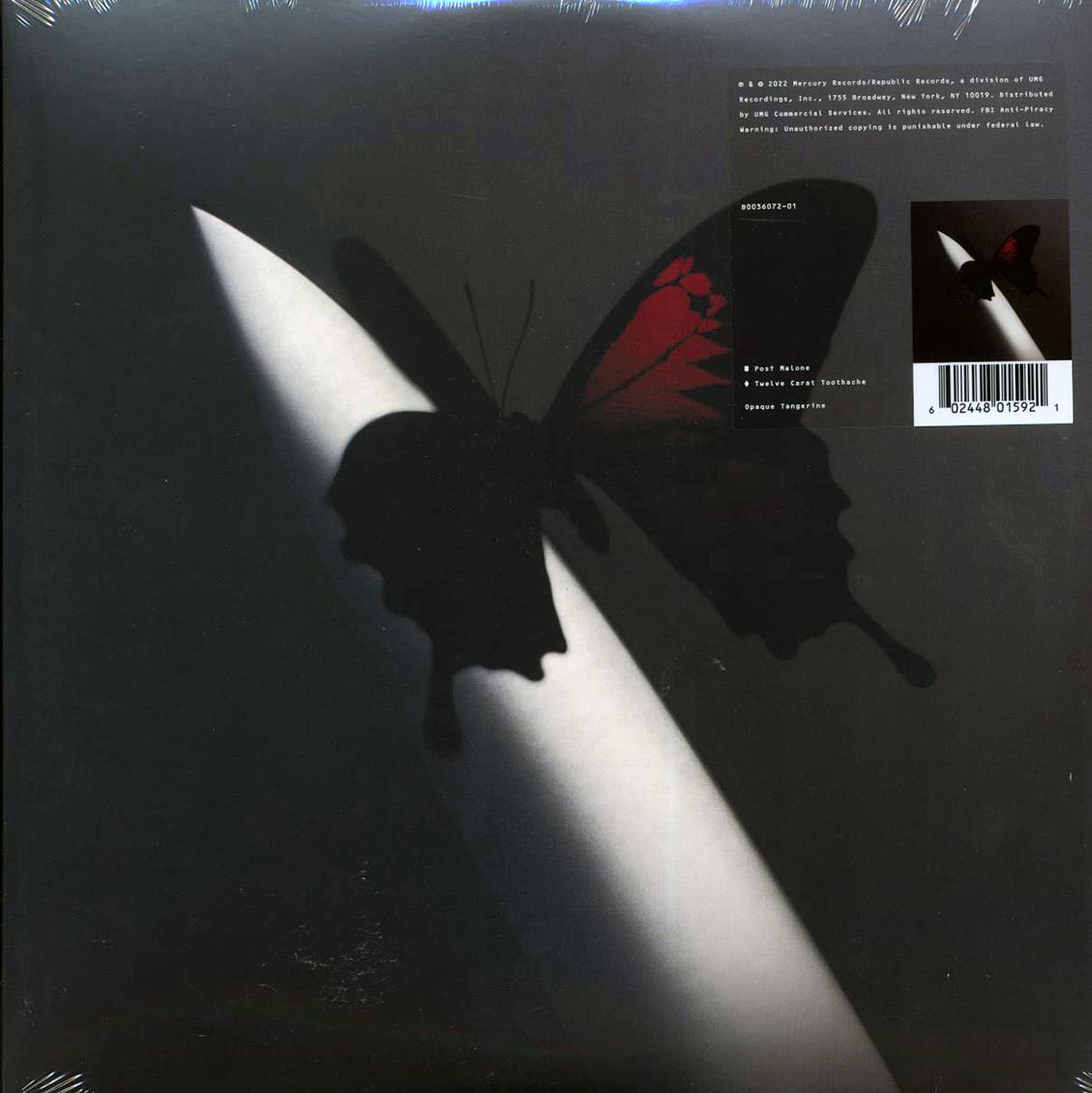 Post Malone Twelve Carat Toothache ltd. ed. 2xLP tangerine Vinyl Record