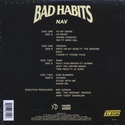 NAV - Bad Habits (2xLP) Vinyl Record