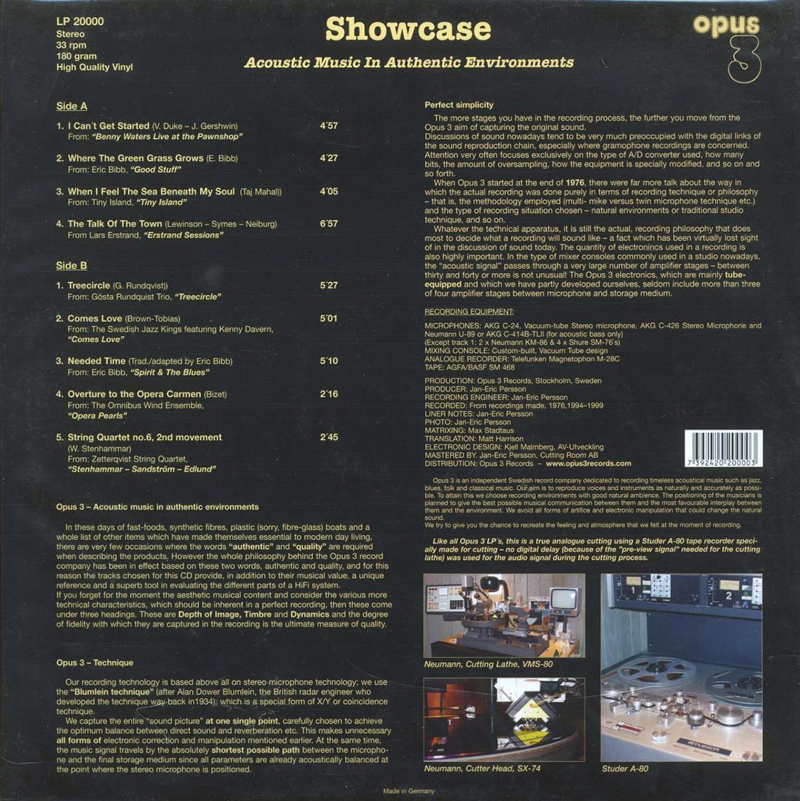 Taj Mahal, Eric Bibb, Benny Waters, Etc. - Showcase Vinyl Record