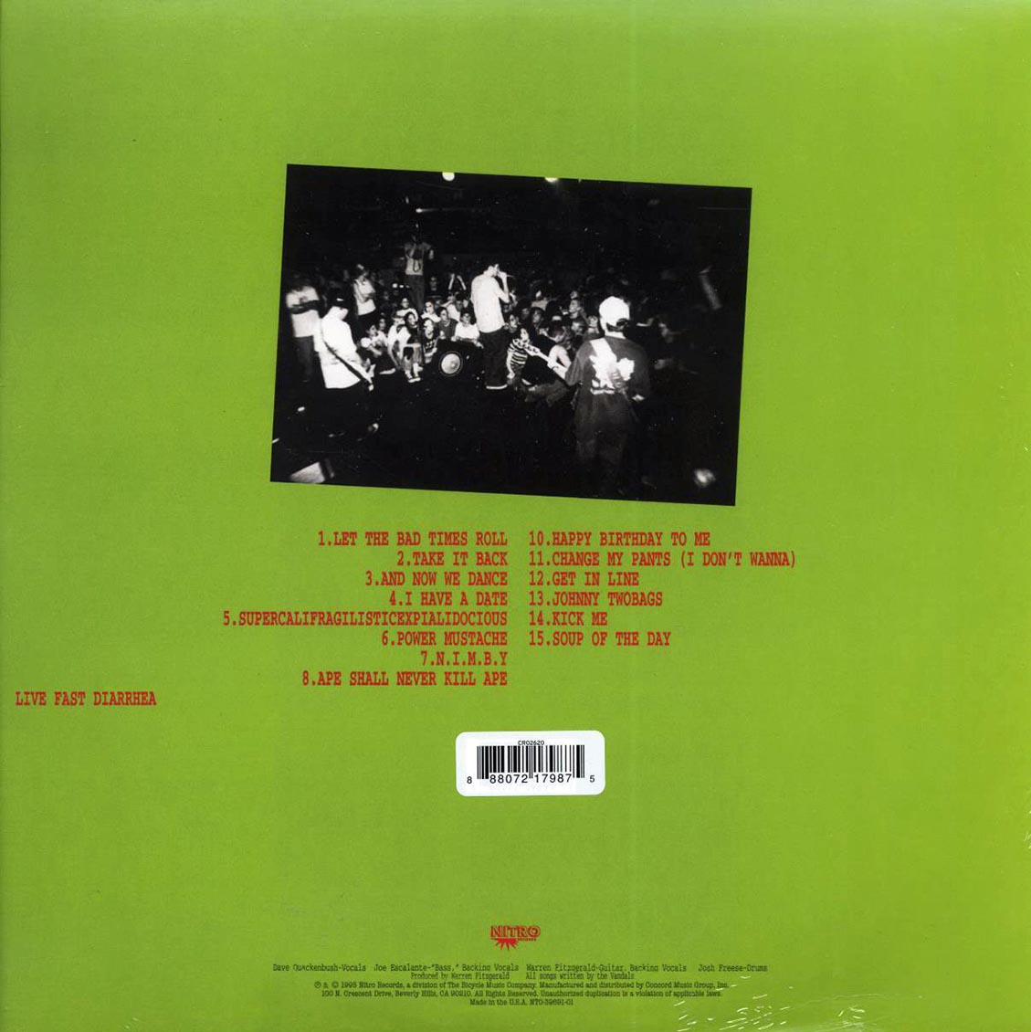 The Vandals - Live Fast Diarrhea (25th Anniv. Ed.) (ltd. ed.) (brown vinyl) Vinyl Record