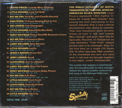 Sam Cooke, Little Richard, Roy Milton, Etc. - Specialty Records Greatest Hits (20 tracks) (marked/ltd stock) Music CD