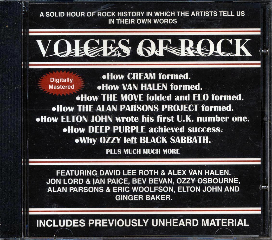 Van Halen, Ozzy Osbourne, Alan Parsons, Elton John, Etc. - Voices Of Rock Volume 1 Music CD