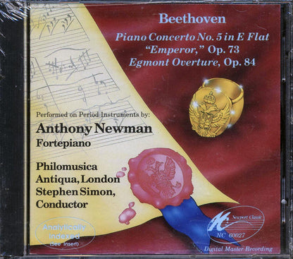 Beethoven, Anthony Newman - Piano Concerto No. 5 In E Flat, Emperor, Op. 72, Egmont Overature, Op. 84 Music CD