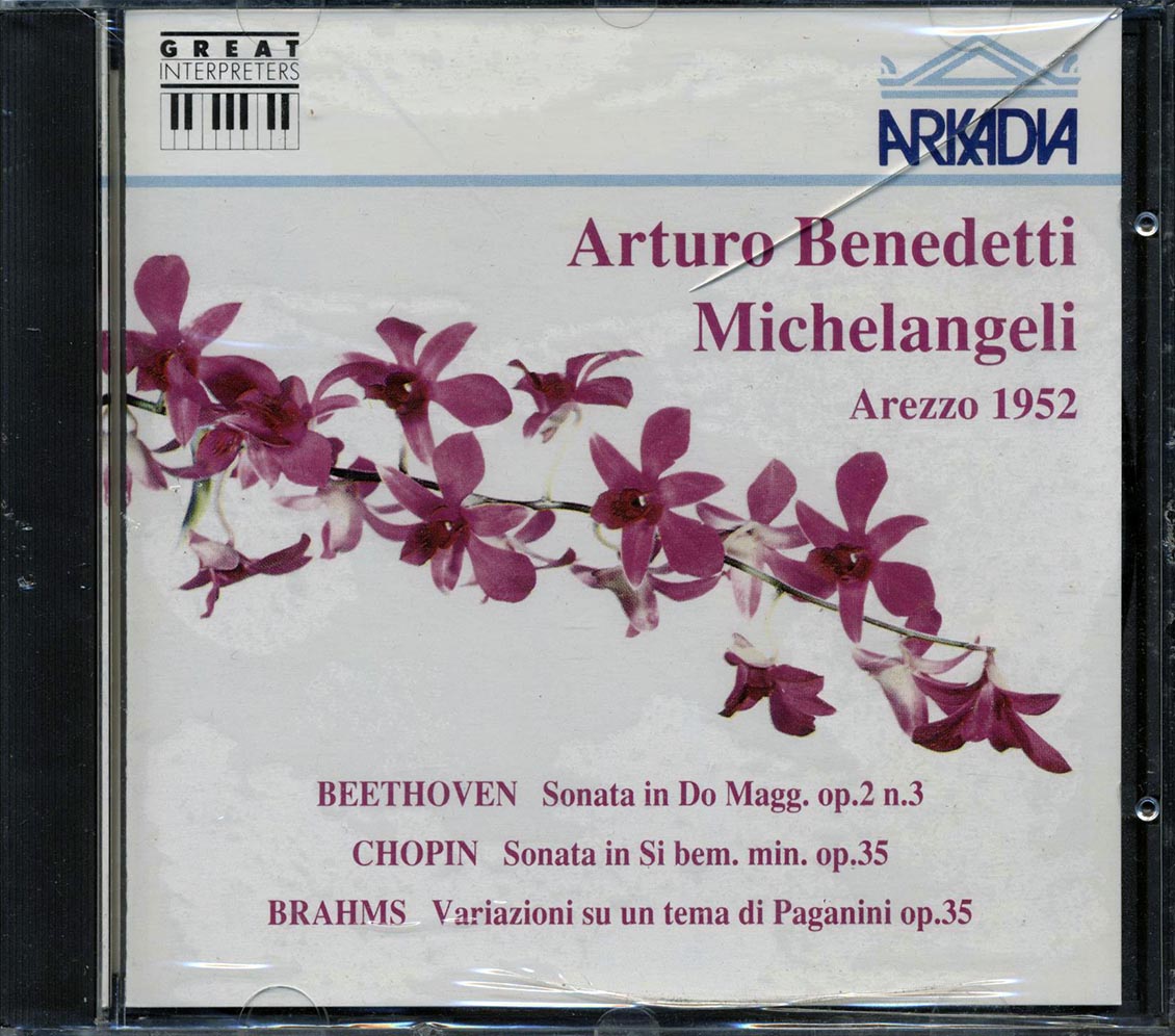 Arturo Benedetti, Michelangeli, Beethoven, Chopin, Brahms - Arezzo 1952 Music CD