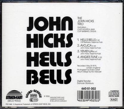 John Hicks - Hells Bells Music CD
