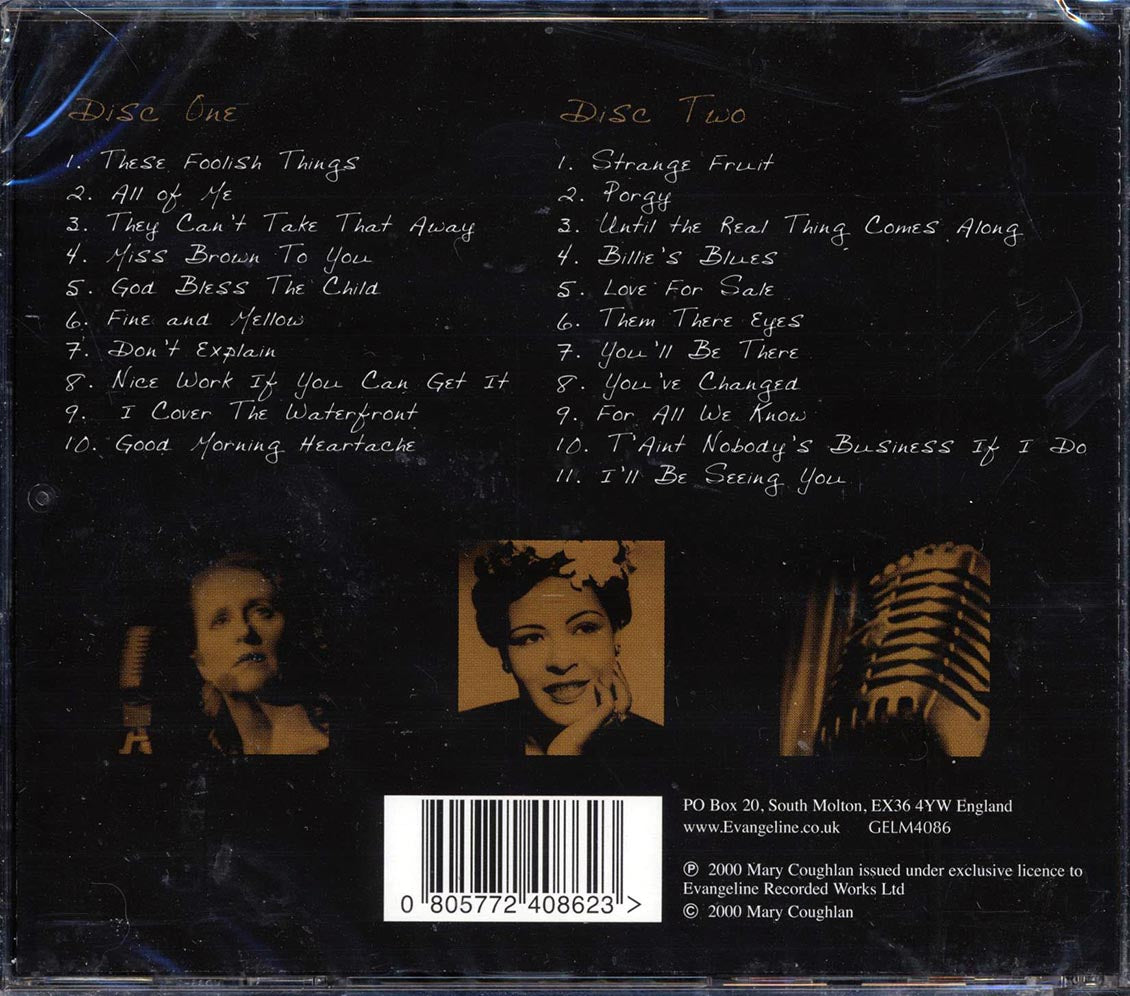Mary Coughlan - Mary Coughlan Sings Billie Holiday (21 tracks) (2xCD) Music CD