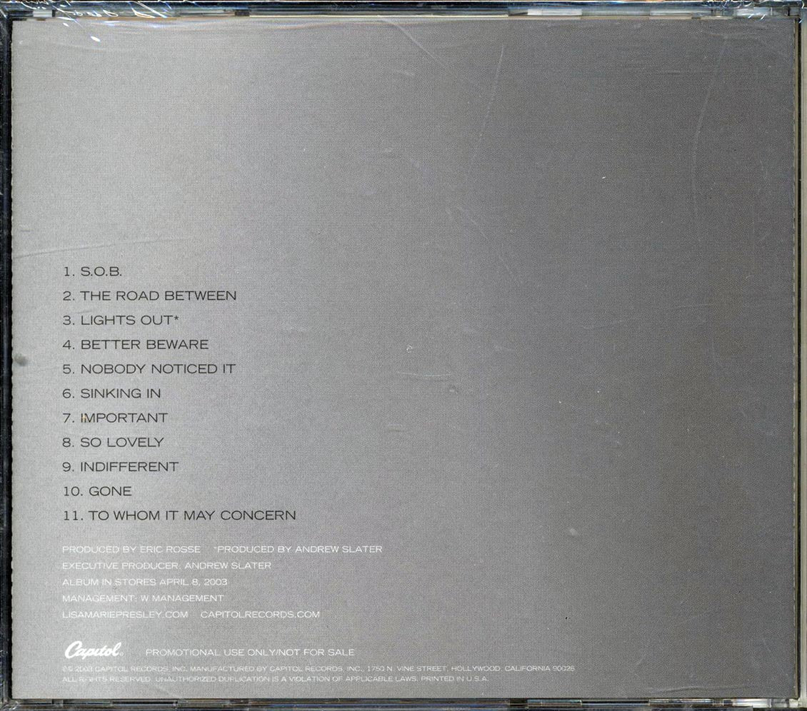 Lisa Marie Presley - To Whom It May Concern Music CD