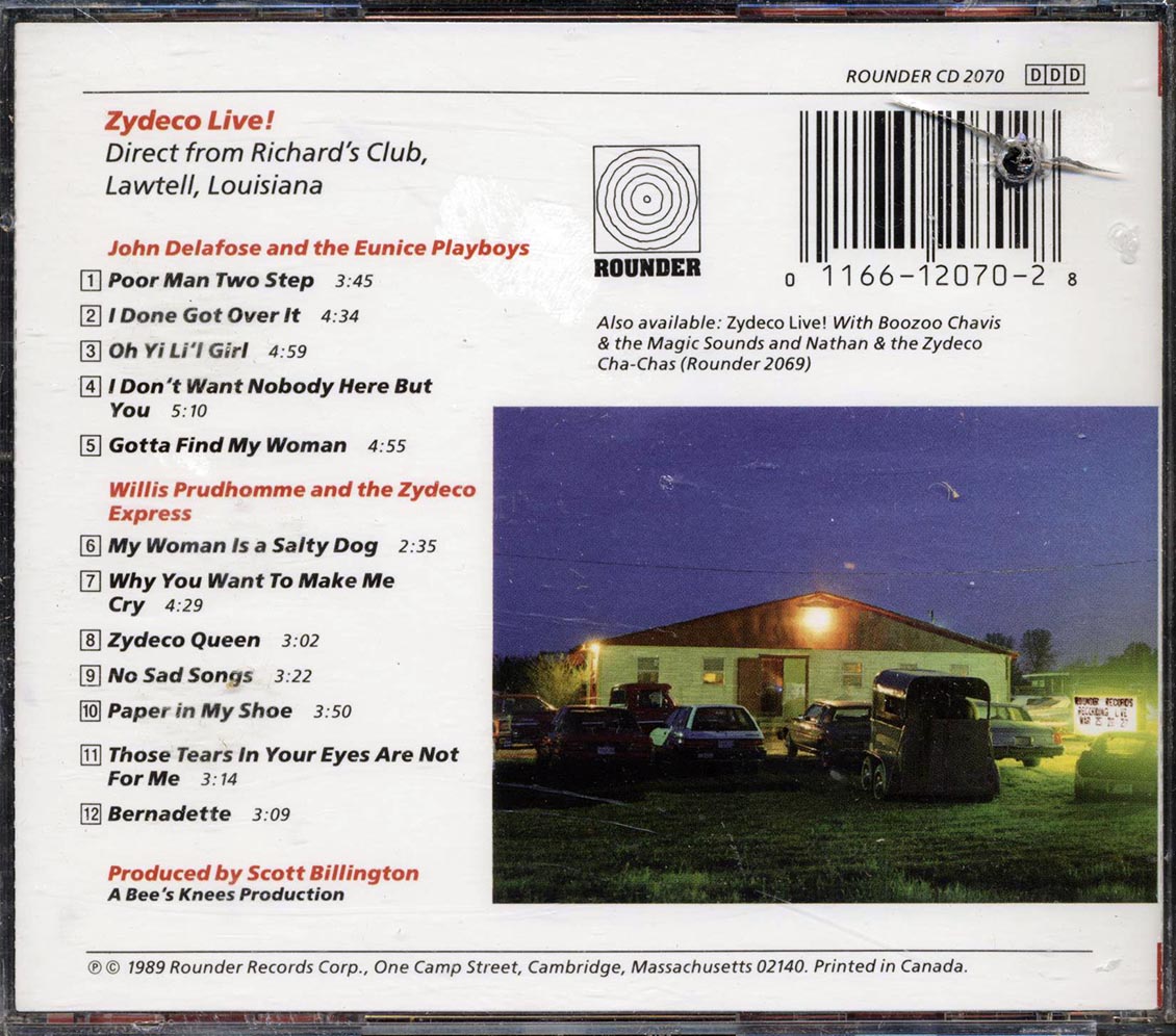 John Delafose & The Eunice Playboys, Willis Prudhomme & The Zydeco Express - Zydeco Live! Music CD