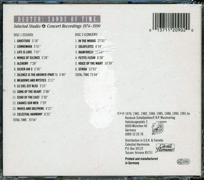 Deuter - Sands Of Time: Selected Studio & Concert Recordings 1974-1990 (20 tracks) (2xCD) Music CD