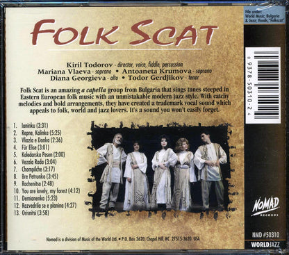 Folk Scat - Folk Scat Music CD